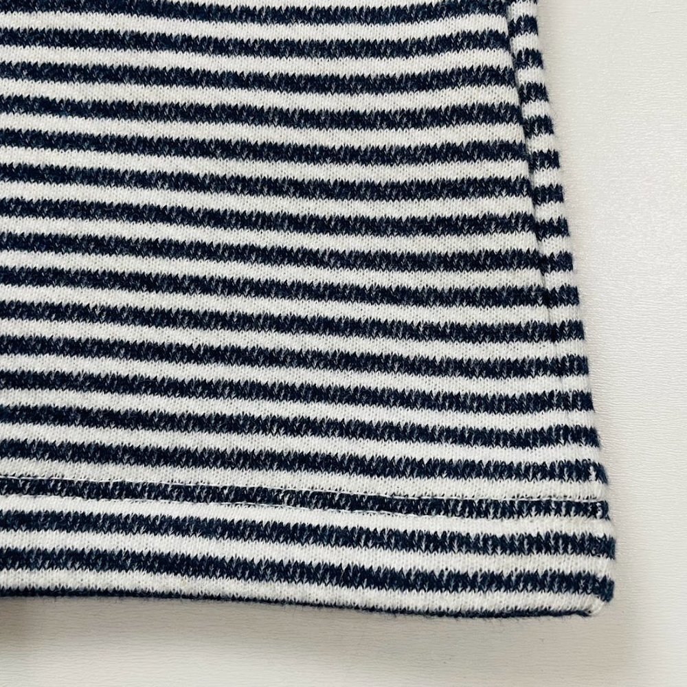 NWT J. Crew Dress Striped Cozy Beach Navy Blue White Terry Cloth Short Sleeve M - Picture 7 of 11
